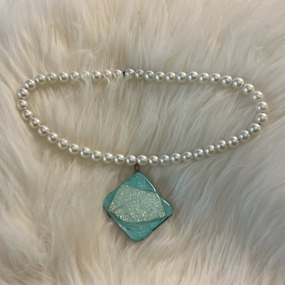 Faux Pearl Rare Unique One of Handmade Rare Bohemian Necklace - Picture 5 of 17